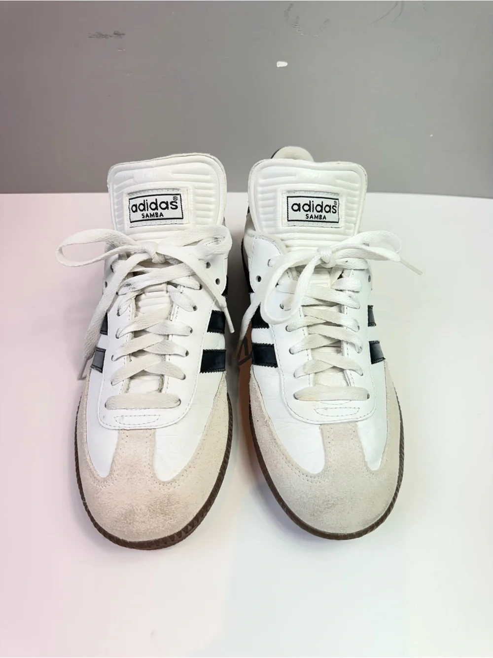 Adidas Samba OG Sneakers Size 7 White Black Gum Sole - Picture 3 of 6